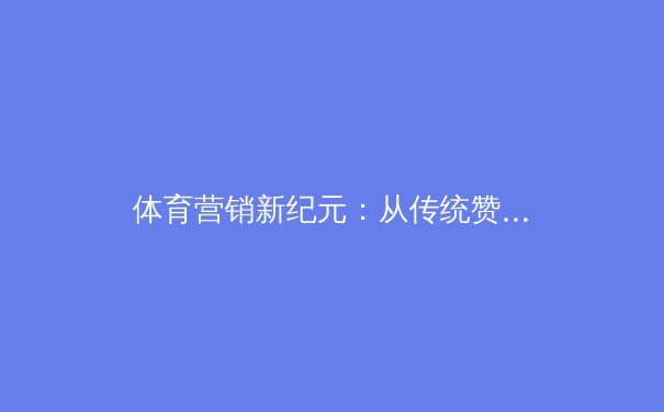 体育营销新纪元：从传统赞助到沉浸式数字生态的变革 - 2
